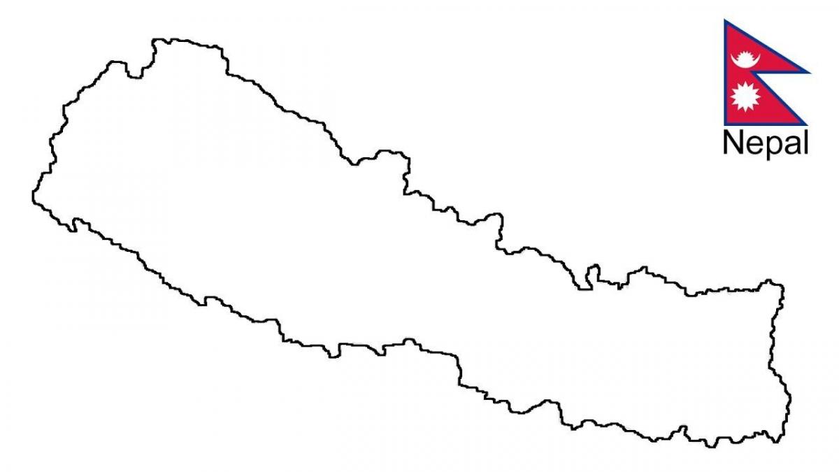carte du népal contour