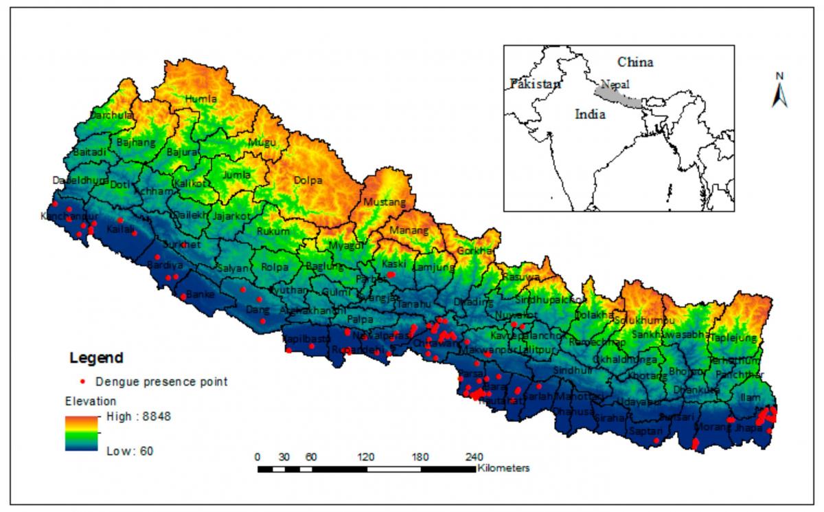 Carte du népal climat