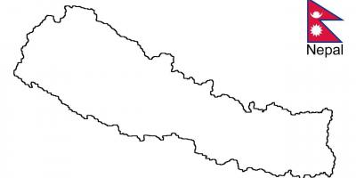 Carte du népal contour