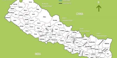 Une carte du népal