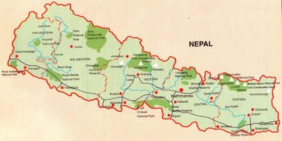 Carte du népal chemin de fer de butwal