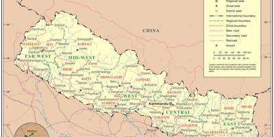 En ligne la carte du népal