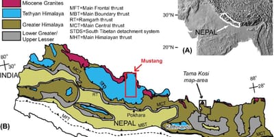Carte géologique de la nepa