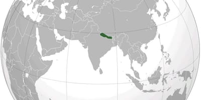 Carte de la terre du népal