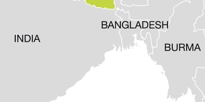 Carte du monde montrant népal