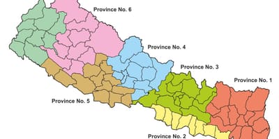 Carte du népal provinces 