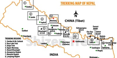 Népal trek carte