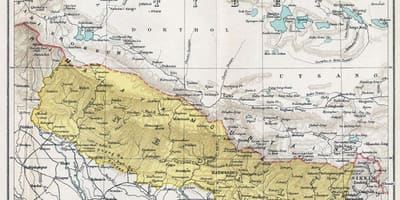 Très vieille carte du népal